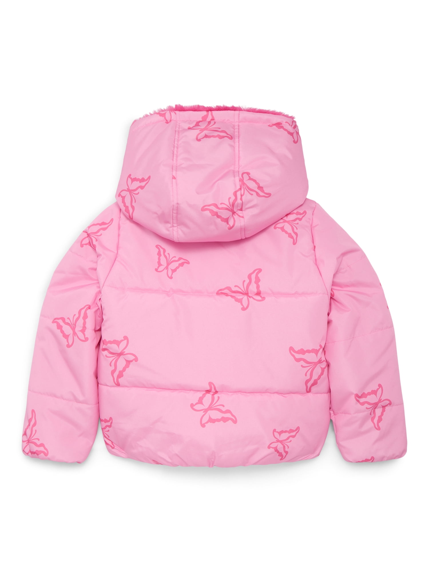 Jessica Simpson Girls Butterfly Cropped Puffer Jacket, Sizes 4-16