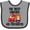 Heather and Black, variant on Inktastic Best Uncles Are Firefighters Boys or Girls Baby Bib