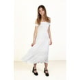 thumbnail image 2 of Ragstock White Over The Shoulder Tiered Maxi Dress, 2 of 4
