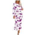 thumbnail image 1 of Pompotops Robe Décontractée Mode Femme Teinture sur Nœuds Manches Longues Fendue sur le Côté Confortable en Solde, 1 of 4