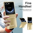 thumbnail image 6 of for Samsung Galaxy Z Flip 7 Case with Hinge Protection, Plating Ultra Slim Case Scratch-Resistant Hard PC Protective Shockproof Anti-Fingerprint Phone Cover for Samsung Galaxy Z Flip 7, Gold, 6 of 7
