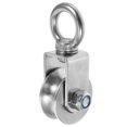 thumbnail image 3 of KAKOWELY u type swivel pulley Swivel Pulley Heavy Duty Stainless Steel Pulley Roller Swivel Hook Wheel Swivel Rigging Lifting Wheel Fixed Pulley For Wire Rope Loading, 3 of 5