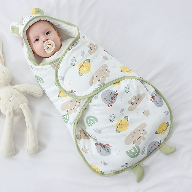 Chickpea Baby Blanket Baby Boys Girls Cartoon Swaddle Wrap Printed Sleeping Blanket Thick Cooton Warm Hoodie Swaddle Wrap