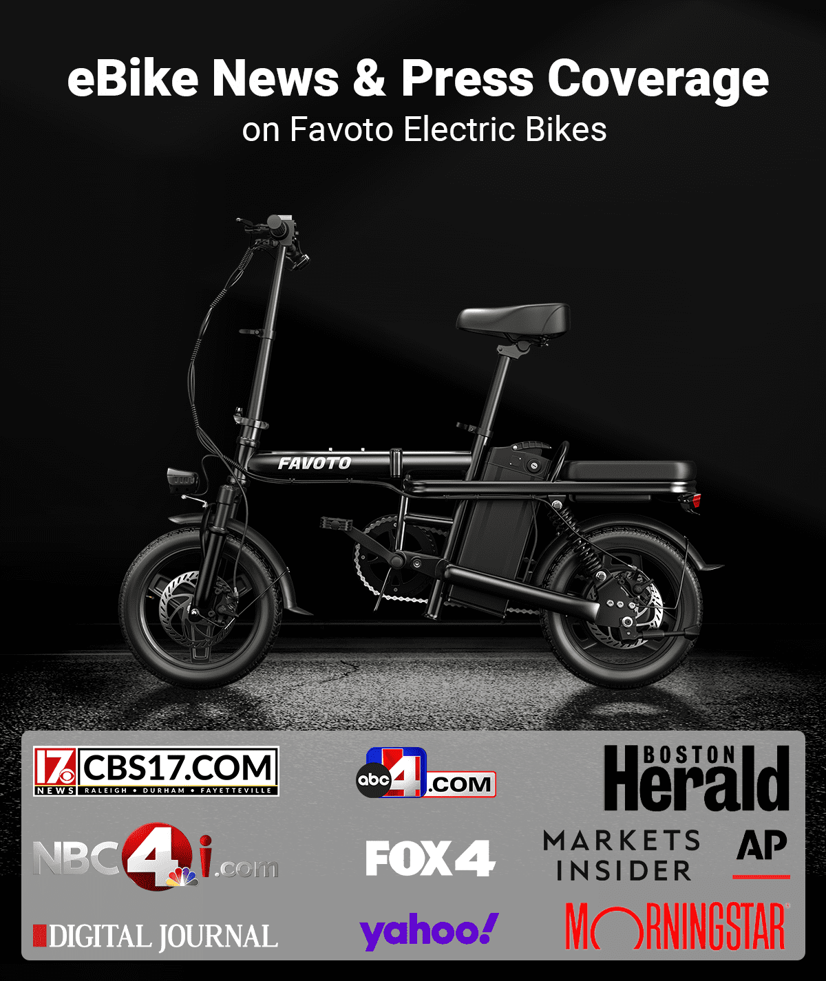 Favoto Electric Bike for Adults, 14" Triple Suspension Ultra Stable Folding Ebike, 400W Motor 48V10.4Ah Removable Battery, Aluminum Alloy Commuter Electric Bicycle for Men Women UL2849