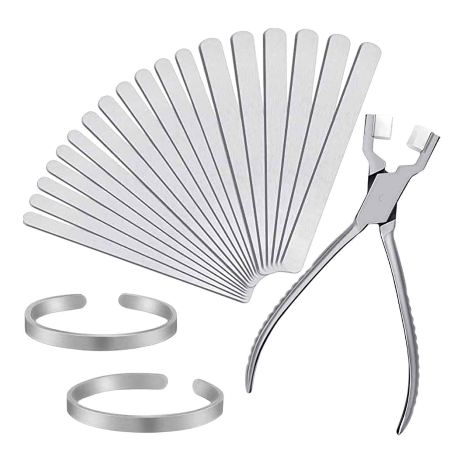 Milageto Aluminum Bracelet Bangle Making Tool Bracelet Blank Fending Blank DIY Kit Silver