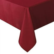 sancua Square Tablecloth - 54 x 54 Inch - Stain and Wrinkle Resistant Washable Polyester Table Cloth, Decorative Fabric Table Cover for Dining Table, Buffet Parties and Camping, Red