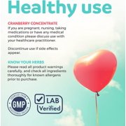 Pure Co 25,000mg Organic Cranberry Pills 50:1 Concentrate Kidney Support Supplement, 120 Capsules