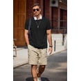 thumbnail image 4 of COOFANDY Black T Shirts for Men Summer Basic Short Sleeve Tees Crewneck Plain Casual T Shirts, 4 of 6