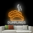 thumbnail image 4 of Handmadetneonsign Dumplings Neon Sign, China Dumpling Wall Art, Chinese Food Restaurant Wall Decor 038997, 4 of 5