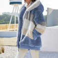 thumbnail image 2 of Chaqueta de gran tamaño para mujer, ropa de calle con capucha y bolsillo de felpa cálida, abrigo holgado para mujer, ropa femenina 2023, 2 of 5