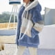 thumbnail image 2 of Chaqueta de gran tamaño para mujer, ropa de calle con capucha y bolsillo de felpa cálida, abrigo holgado para mujer, ropa femenina 2023, 2 of 5