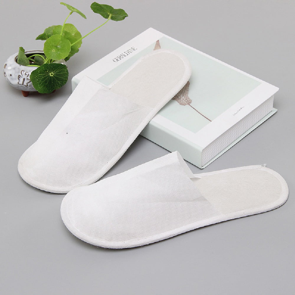 DIPVSLUNE 10 Disposable Hotel slippers Fluffy Toe Spa Slippers for Hotel, Home, Guest Use - Walmart.com