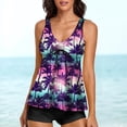 thumbnail image 4 of Pimfylm Two Piece Bathing Suits for Women Tankini Tops with Boyshorts Swimwear(Black,XXL), 4 of 5