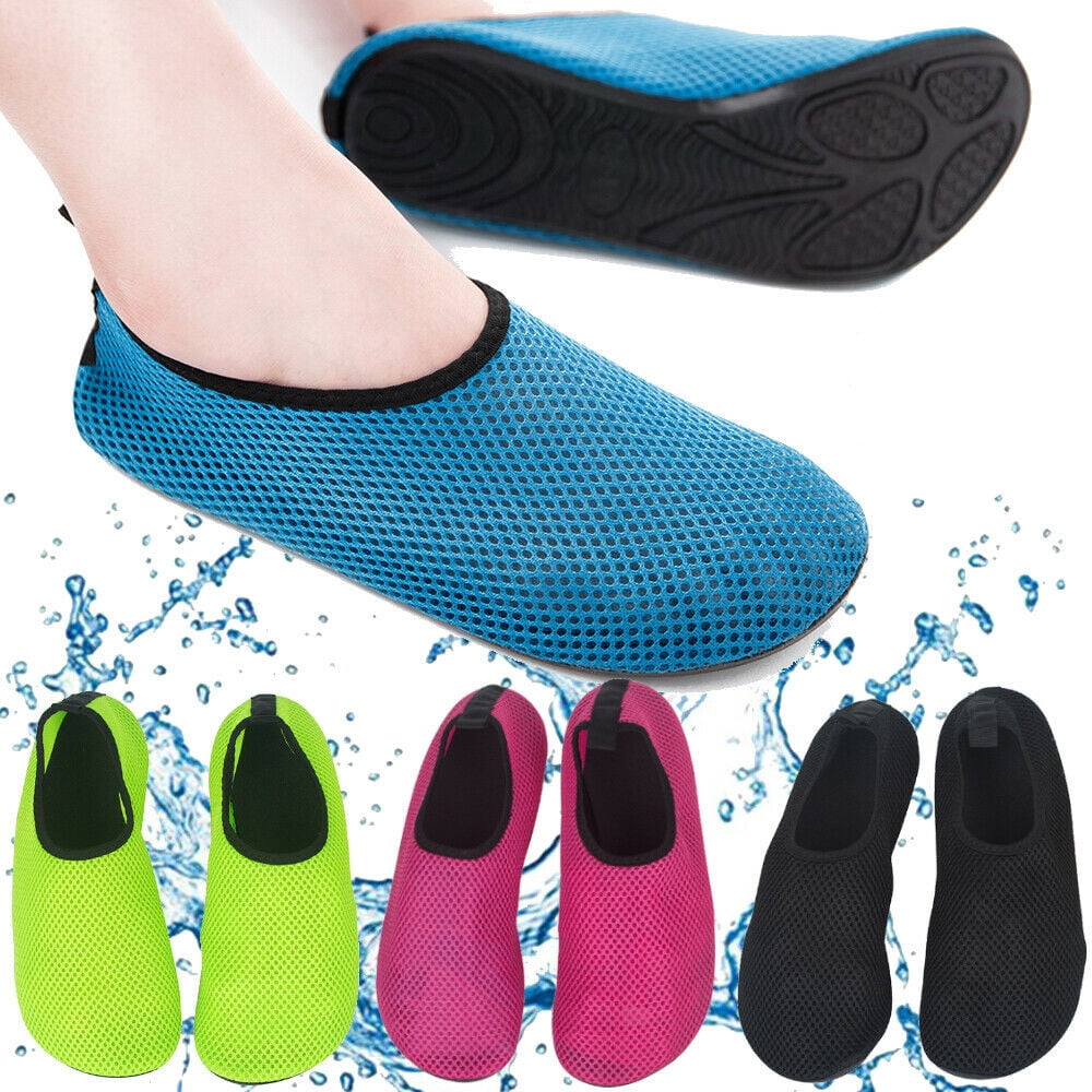 Unisex Water Shoes for Pool Quick Dry Flexible Water Skin Swimming Shoes  Non Slip Barefoot Socks, Black