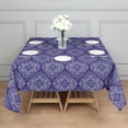 thumbnail image 3 of Purple Ethnic Geometric Pattern Square Tablecloth,Waterproof Square Table Cover,Wipeable Spillproof Washable Table Cover for Home Kitchen Party Decor 60"x60"(152x152cm), 3 of 6