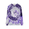 thumbnail image 4 of Oversized&nbsp;Sweatshirt Hooded Sweatshirt Women Plus Size Tie-Dye Printed Gradient Pullover Long Sleeve Sweatshirt Top Yellow L, 4 of 4