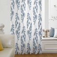 thumbnail image 5 of Blue Botanical Sheer Curtains 54 Inches Long, Pastoral Elegant Spring Floral Light Filering Curtains, Breathable Simi Curtain Privacy Drapes for Kitchen Bathroom Lightweight Small Window Treatment, 5 of 9