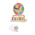 thumbnail image 3 of Reloj de aprendizaje Montessori, reloj de madera, juguete con tarjetas para contar la hora, reloj didáctico de madera para bebés y niños de 3, 4 y 5, 3 of 9