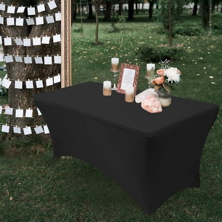 

Shiusina Elastic Table Cover Rectangular Elastic Tablecloth For Outdoor Party Activities