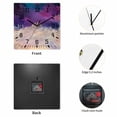 thumbnail image 2 of Night Sky Stars Wooden Wall Clock Silent Non Ticking, Shooting Star Cloud Galaxy Square Wall Clocks Battery Operated, Decor Clock for Home Office, Living Room, Kitchen, 12 Inch, 2 of 9