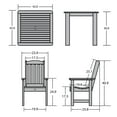 thumbnail image 3 of highwood Lehigh 5-Piece Outdoor Dining Set - 42" x 42" Table, Dining-height Nantucket Blue, 3 of 5