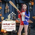 thumbnail image 3 of Forfamy Quinn Costume Cosplay Joker Coat Gloves T-Shirt Necklace Wig Inflatable Baseball Halloween Fancy Dress Costumes, 3 of 8