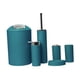 thumbnail image 4 of Juego de accesorios de baño de 6 piezas con diseño moderno: jabonera, escobilla de inodoro y jabón. Verde oscuro, 4 of 9