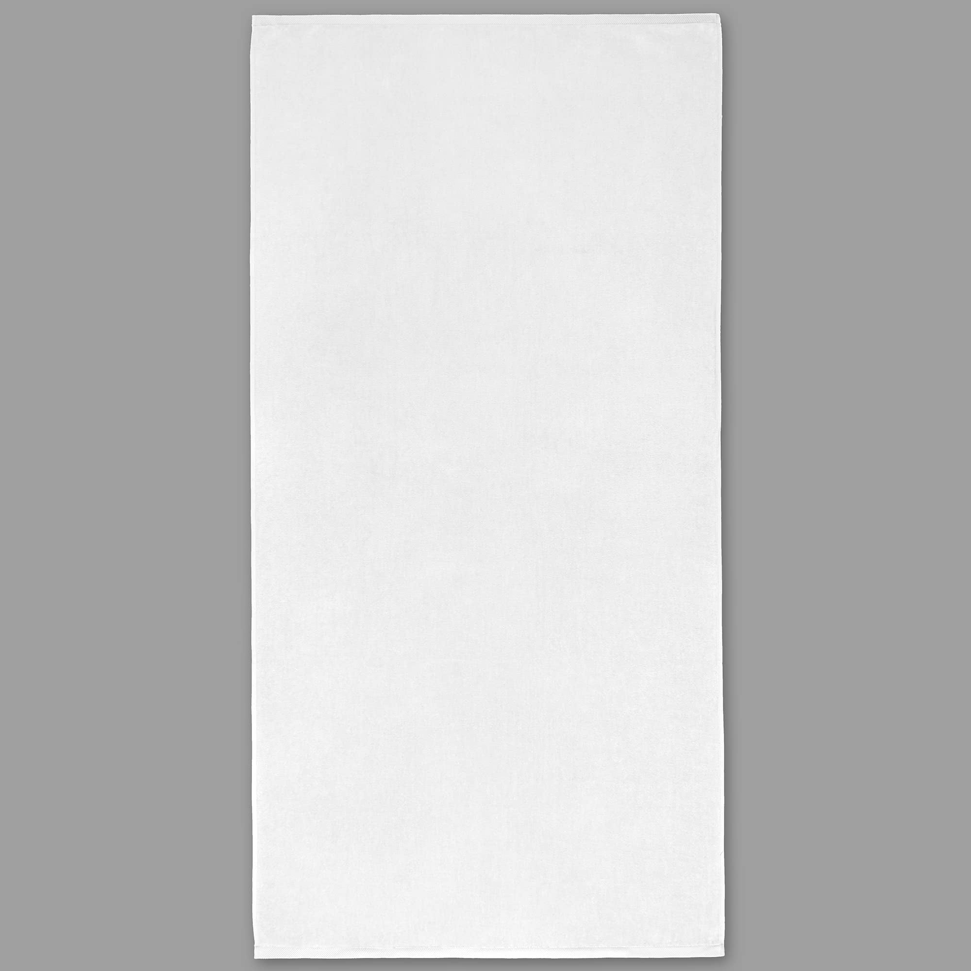 Beachland - Solid Beach Towel 30 x 60 inch Pool and Resort Style - 100% Cotton - Extra Soft and Absorbent (White, 1 Towel)