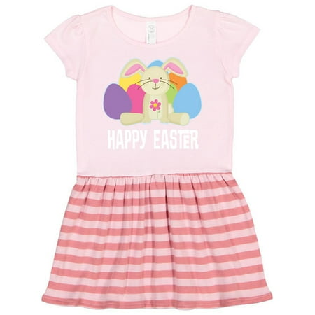 

Inktastic Happy Easter Bunny Holiday Eggs Gift Toddler Girl Dress
