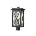 thumbnail image 1 of Z Lite 583PHBR-BK 20 in. Brookside 1 Light Black Outdoor Post Mount Fixture, 1 of 1