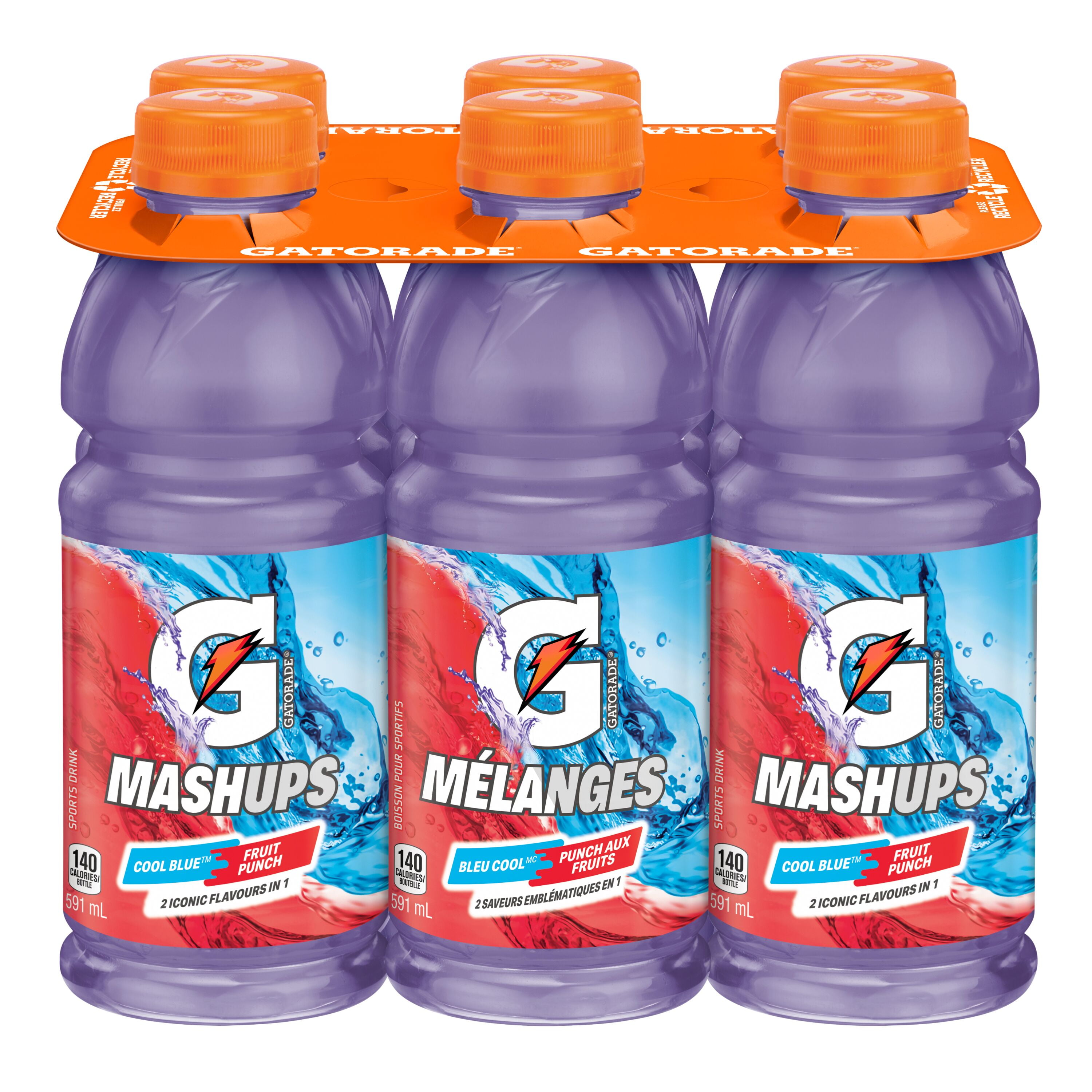 Gatorade Cool Blue Fruit Punch Mashup 6 x 591 mL 6x591mL