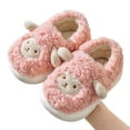thumbnail image 4 of XIMIN Kids Slippers Girls Boys Slip On Cozy Plush House Cute Cartoon Sheep Fuzzy Shoes with Thick Sole Memory Foam Non-Slip Winter Warm Footwear, 4 of 7