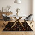thumbnail image 3 of ODIKA 5'x7' Ultra-Soft Area Rug, Autumnal Earth Tones Floral and Fauna Design Elegant Nature-Inspired Motif with Detailed Washable, Bare feet friendly, Silk-Touch for Bedroom Home office, 3 of 7
