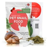 Snout & Shell Vegetable Flavored Pet Land Snail Food - Tasty High-Protein, Calcium Blend for Snails, Easy Addition to Your Garden Snails Terrarium or Snail Habitat