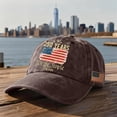 thumbnail image 2 of USA 250th Anniversary Merchandise Hat 1776-2026 Independence Day American Flag Cap Distressed Denim Adjustable Cap Patriotic Gift for Men Patriots,Coffee, 2 of 5