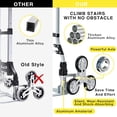 thumbnail image 5 of 260 LBS Stair Climbing Cart, Aluminum Trolley Dolly for Stairs, Folding Hand Truck Dolly, Grocery Shopping Cart with Mute Wheels, Telescoping Handle and Rubber Wheels for Moving, Shopping, 5 of 6