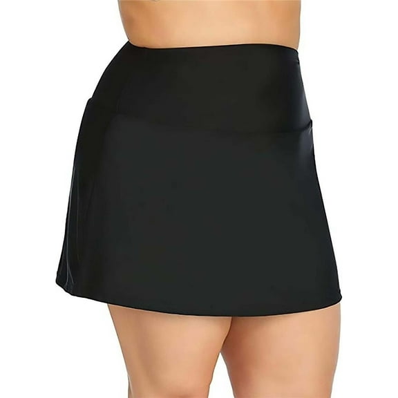 Island Escape Women's Skirt High-Waist Swim Bottom (Black, 20W) New with box/tags