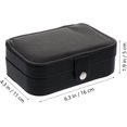 thumbnail image 2 of Jewelry Box Organizer Travel Jewelry Case PU Leather Jewelry Display Stand Jewelry Tray Stand Necklace Storage Box for Earrings Bracelets Necklace Rings Brooches, 2 of 8