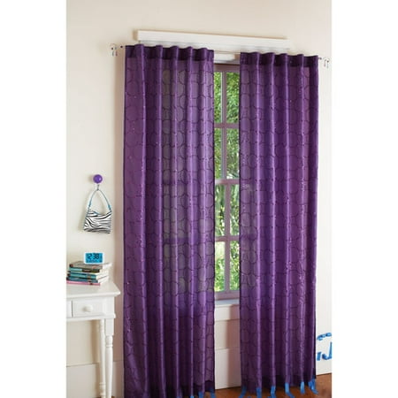 Your Zone Dazzle Curtain, Purple Berry