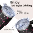 thumbnail image 4 of Flamingo Cup 20OZ with Handle Portable Insulated Mug Great Gifts for Women Flamingo Lovers Ideal for Birthday Christmas Celebrations Daily Use, 4 of 6