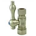 thumbnail image 1 of Kingston Brass CC44458 Vintage 58-Inch OD X 12-Inch OD Compression Straight Stop Valve, 2-34-Inch, Satin Nickel, 1 of 1