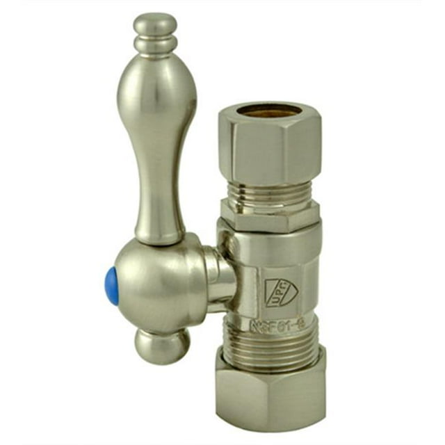 Kingston Brass CC44458 Vintage 58-Inch OD X 12-Inch OD Compression Straight Stop Valve, 2-34-Inch, Satin Nickel