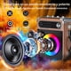 thumbnail image 5 of Bocina Karaoke JYX, Máquina de Karaoke, Altavoz Bluetooth con 2 Micrófonos de Karaoke, Altavoz Portátil con DJ Luces, Altavoces Bluetooth Sistema PA Soporte FM/USB/TF/REC/AUX, para la Party Fiesta, 5 of 12