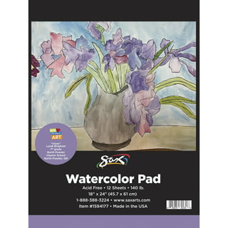 Sax Watercolor Paper, 24 x 36 Inches, 140 lb, Natural White, 100 Sheets