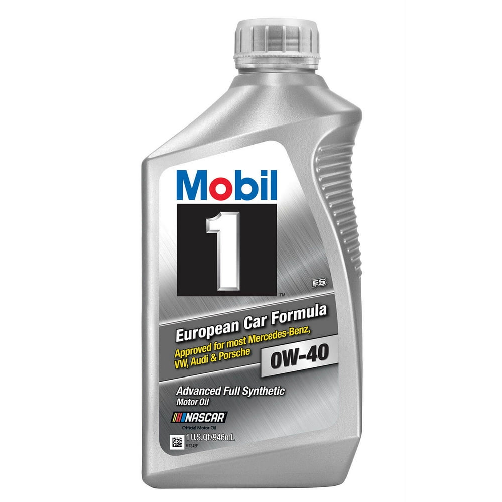 Mobil 1 European Car Formula Full Synthetic Motor Oil 0W40 Walmart