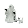 thumbnail image 2 of Ghost Pup Candle Holder, Cebalnir Whimsical Halloween Figurine, Cute Ghost Walking Dog Statue, Scary Halloween Decorations Indoor (White), 2 of 9