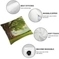 thumbnail image 4 of YANMS Beautiful Scenery Spring Meadow with Big Tree and Leaves Pillowcase 2-Pack Short Plush Pillowcase White, 4 of 6