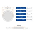 thumbnail image 2 of Uxcell 24Pcs Rubber Grommets 1-1/8" (28mm) Drill Hole, 7/8" (22mm) ID Double Sided Hole Plugs Ring Gasket for Firewall Cable Wire Protecting, White, 2 of 7
