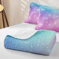thumbnail image 4 of jejeloiu Rainbow Star Pattern Twin Quilt Set Kids,Abstract Galaxy Twin Coverlet Set For Girls,2 Pieces, 4 of 7
