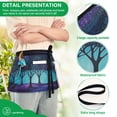 thumbnail image 4 of Yayeee Waist Apron with Pockets for Cooking Waterproof Half Server Aprons, Purple Moonlight Forest, 4 of 7